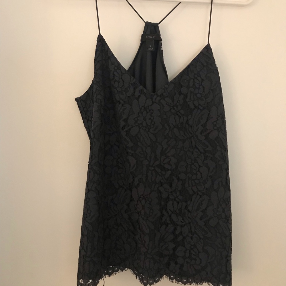 J Crew navy lace cami